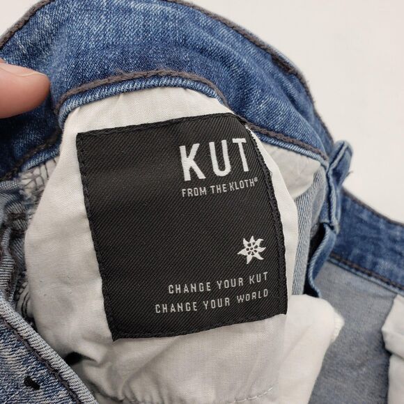 Kut From The Kloth Jeans Womens 16 Reese High Rise Ankle Straight Distressed - Picture 8 of 12